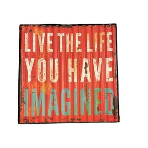 Rustic Home Decor Inspirational Metal Sign